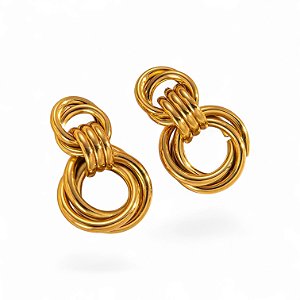 Brinco Argolas Trinity Bold
