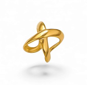 Anel Infinito X | Dourado