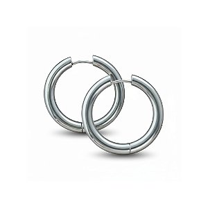 Argola Bold Click G | Prateada