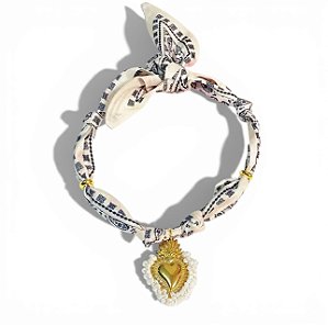 Colar Lenço Clássico Pérola Off-White