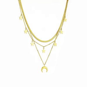 Colar Triplo Stars