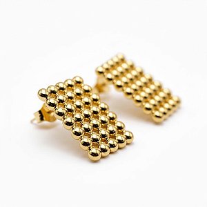 Brinco Esferas Elegance | Banho Ouro 18k