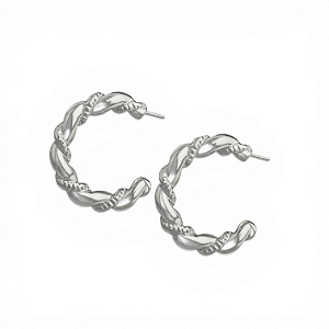 Argola Torcida | Prateada