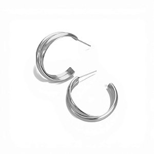 Argola Transpassada | Prateada