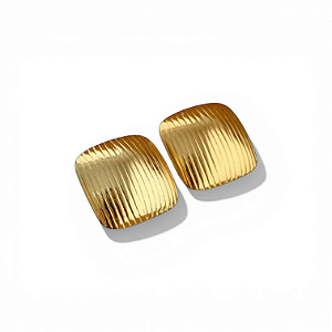 Brinco Quadrado Tex | Ouro 18k