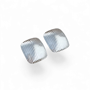 Brinco Quadrado Tex | Prateado