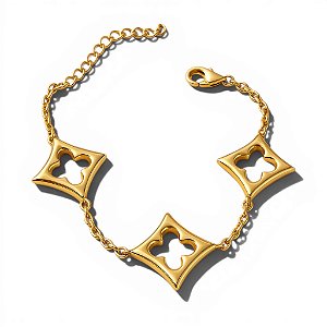 Pulseira Trevos da Sorte | Ouro 18k
