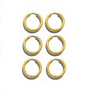 Trio Argolas Classic | Ouro 18k