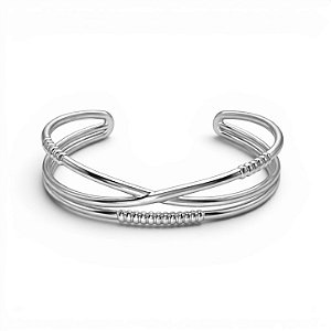 Bracelete X em Aço Premium