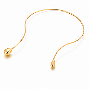 Choker Futura Gota Banho Ouro 18k