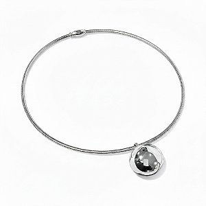 Choker Sphera Luxo Prateado