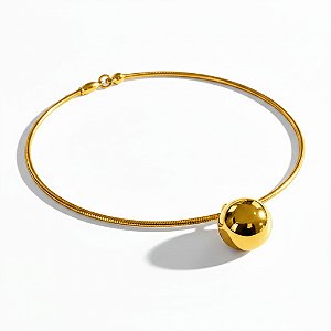 Choker Sphera Luxo Dourado