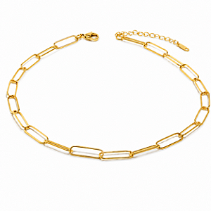 Choker Elo Alongado | Prateado