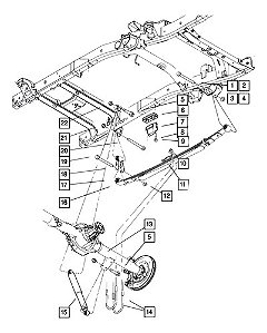 Jumelo Traseiro Suspencao Dodge Ram 2500 2004 A 2012 Mopar