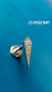 LBT LOSANGO 3 ZIRCONIAS CRAVEJADAS TITANIO