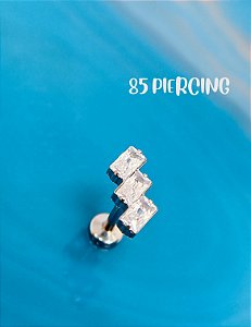 LBT 3 BAQUETES ZIRCONIAS TITÂNIO