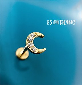 LUA ZIRCÔNIAS AÇO GOLD PVD