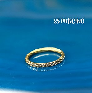 SEGMENTO AÇO ZIRCÔNIAS NOSTRIL GOLD PVD