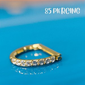 SEGMENTO D AÇO ZIRCÔNIA CRAVEJADA GOLD PVD