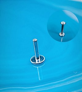 HASTE AÇO TOPO ZIRCÔNIA CRISTAL 6MM