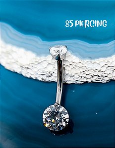 NAVEL TITÂNIO ZIRCÔNIA CRAVEJADA