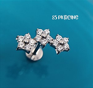 CLUSTERS FLORES ZIRCÔNIAS TITÂNIO