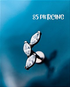 LBT TRIO NAVETES ZIRCÔNIAS TITÂNIO