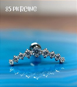 CLUSTER TITÂNIO 9 ZIRCÔNIAS CRAVEJADAS