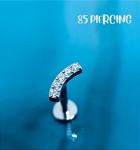 LBT MINI BARRA CURVA ZIRCÔNIAS TITÂNIO