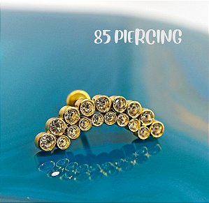 CLUSTER 17 ZIRCÔNIAS TITÂNIO GOLD PVD