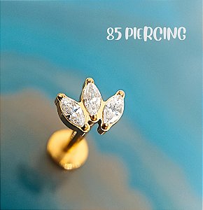 LBT NAVETES ZIRCÔNIAS TITÂNIO GOLD PVD