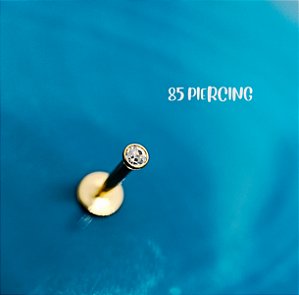 LBT AÇO ABALOADO CRISTAL 2MM GOLD PVD