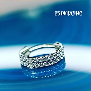 SEGMENTO DUPLO ZIRCÔNIAS CRAVEJADAS TITÂNIO 10MM