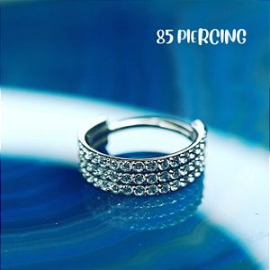 SEGMENTO TRIPLO ZIRCÔNIAS CRAVEJADAS TITÂNIO 10MM