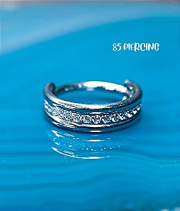 SEGMENTO TITANIO LINE STONES 8MM