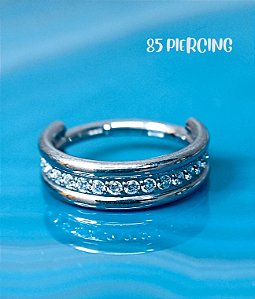 SEGMENTO TITANIO LINE STONES 10MM