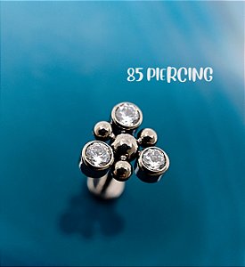 LBT TRIO ZIRCÔNIAS ORNAMENTAIS TITÂNIO