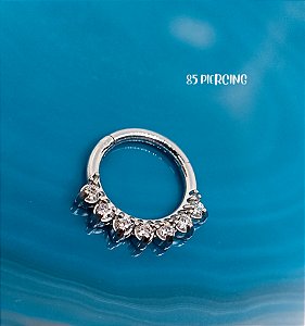 SEGMENTO FRONTAL II ZIRCÔNIAS CRAVEJADAS AÇO 8MM