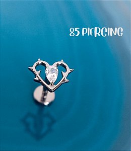 CORAÇÃO ZIRCÔNIA CRAVEJADA TITÂNIO