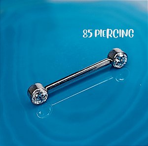 BARBELL TITÂNIO ZIRCÔNIA PUSH PIN