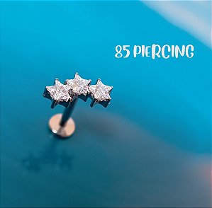 CLUSTER 3 ESTRELAS ZIRCÔNIAS CRAVEJADAS TITÂNIO