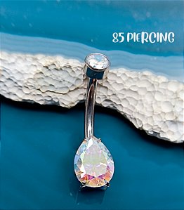 NAVEL TITÂNIO NAVETE GOTA ZIRCÔNIA FURTACOR