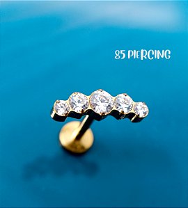 MINI CLUSTER ZIRCÔNIAS TITÂNIO GOLD PVD