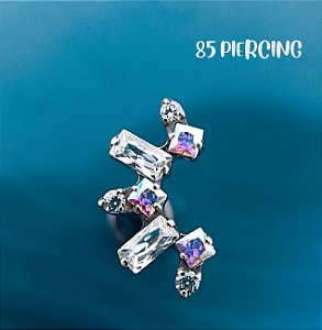 CLUSTER BAQUETES ZIRCÔNIAS SQUARE FURTACOR