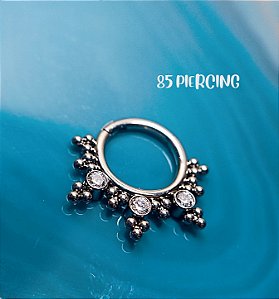 SEGMENTO FRONTAL TITÂNIO ZIRCÔNIAS E ORNAMENTAIS