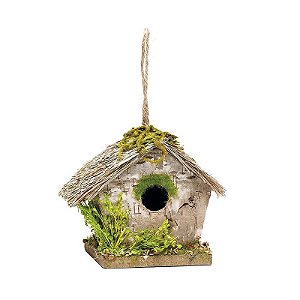CASINHA DECORATIVA PASSARINHO RUSTICA MRR/VRD 10X5CM 1826141