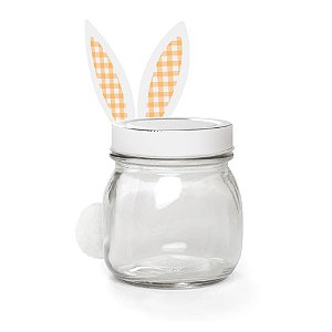 POTE DECORATIVO C/ORELHAS DE COELHO LARANJA 24X34CM 13001830