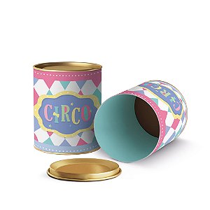 LATA PARA LEMBRANCINHAS 11X9CM CIRCO ROSA C/1UN 23012330