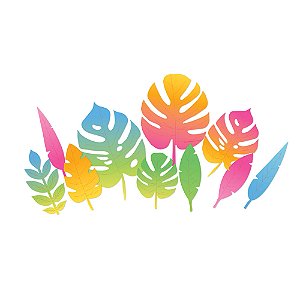FOLHAGEM DECORATIVA HAVAIANA COM 10 UNIDADES