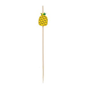PICK DECORATIVO DE MADEIRA ABACAXI 12CM COM 12 UN 29003049